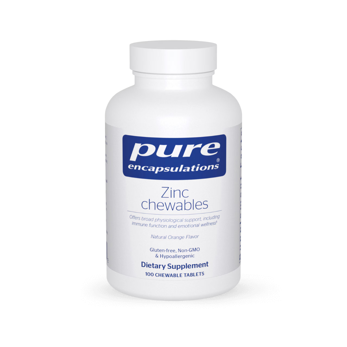 Pure Encapsulations Zinc chewables 100 Chewable Tablets