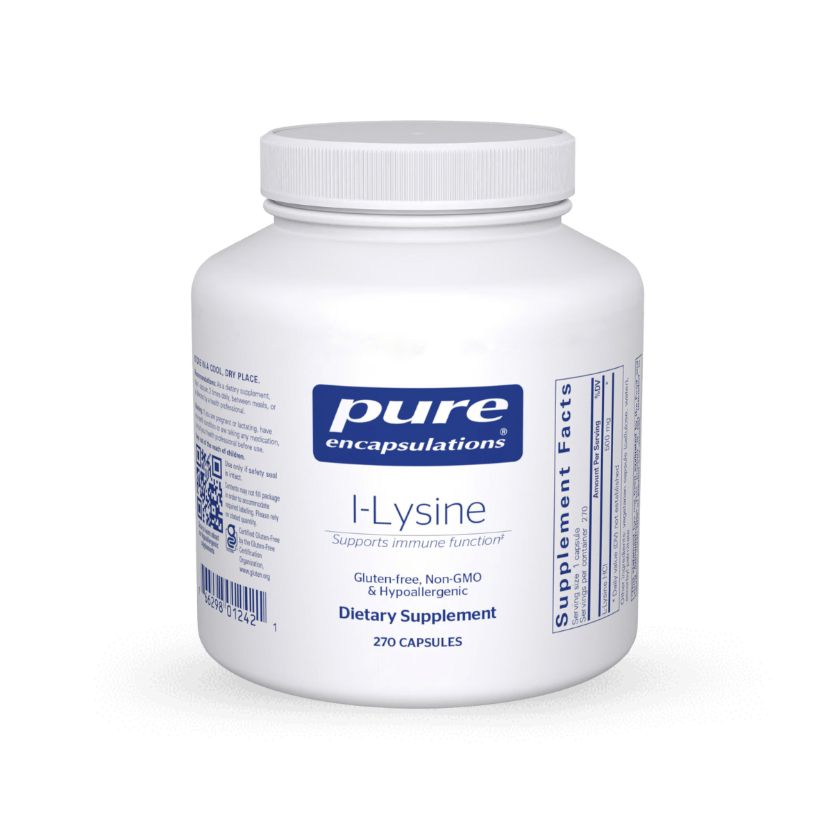 Pure Encapsulations l-Lysine 270 Capsules