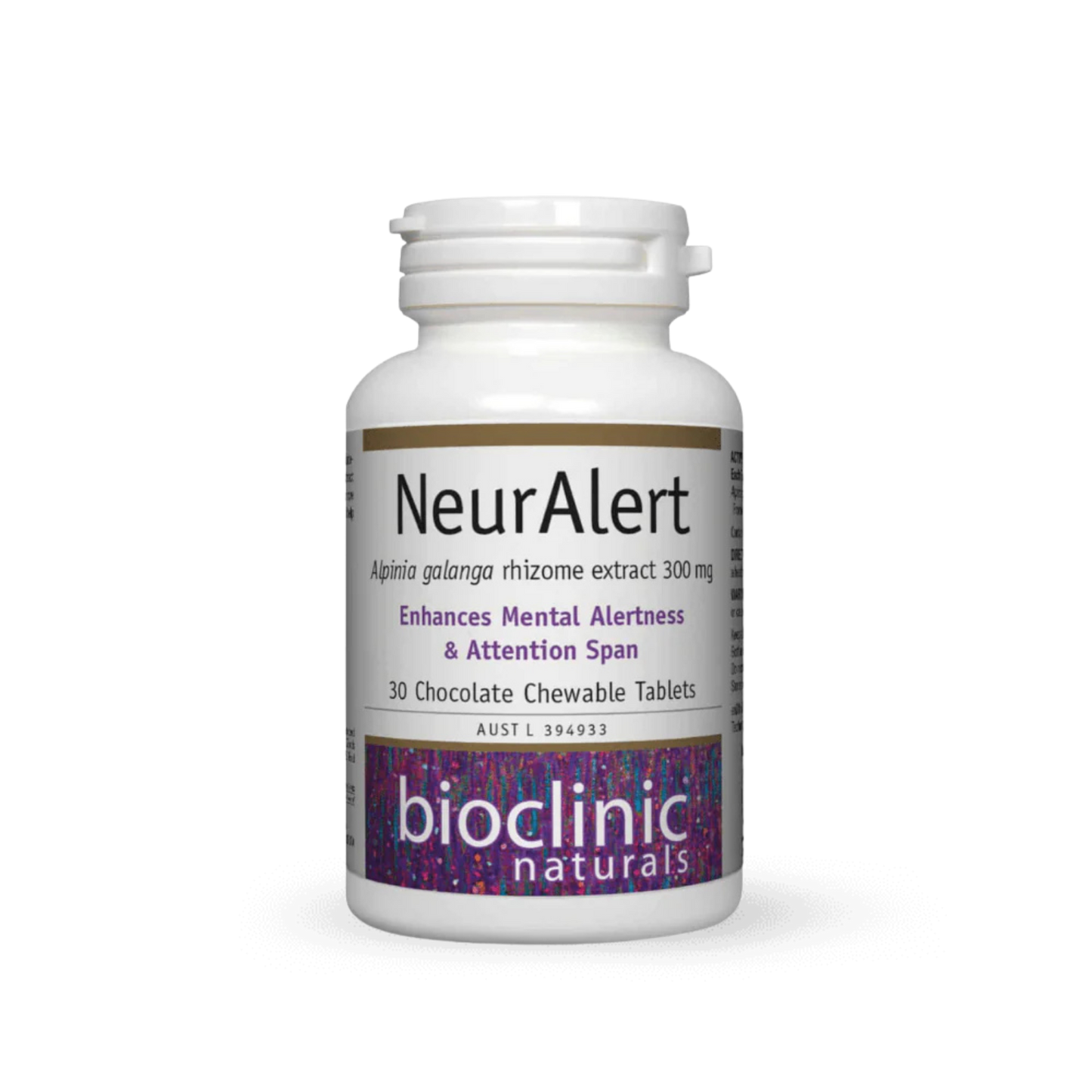 Bioclinic Naturals NeurAlert Chocolate Chewable Tablets