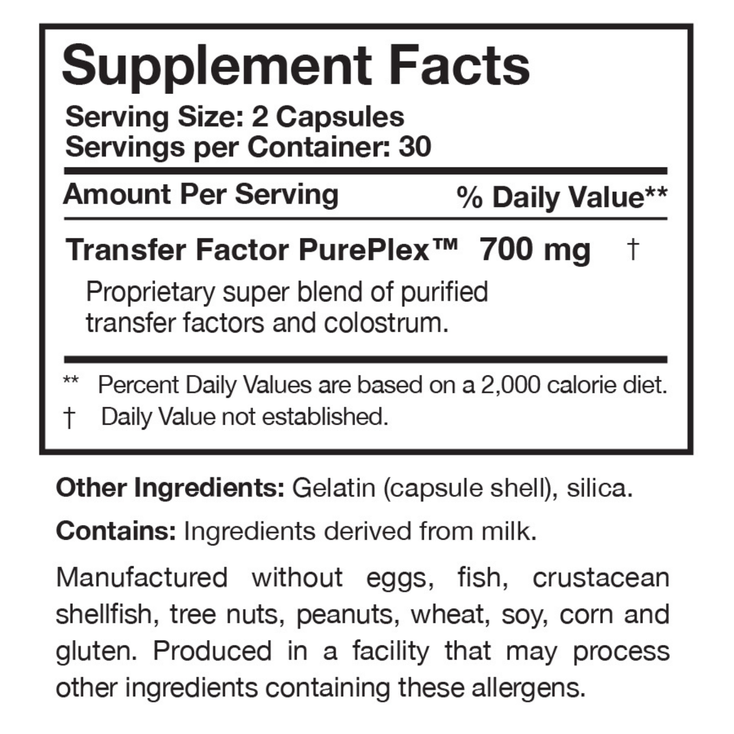 Researched Nutritionals Transfer Factor Sensitive 60 Capsules
