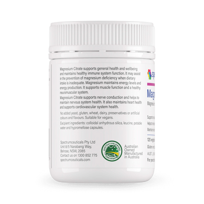 SPECTRUMCEUTICALS Magnesium Citrate 120 Capsules