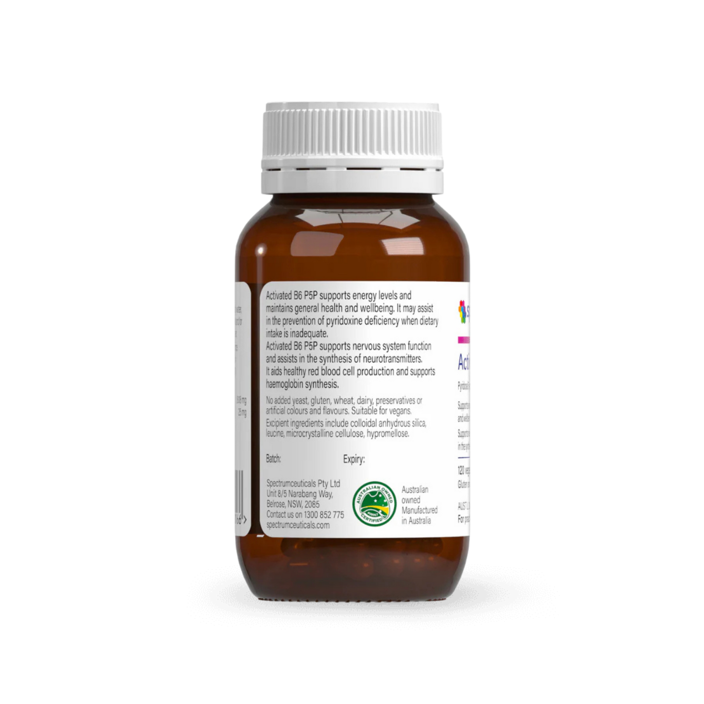Spectrumceuticals Activated B6 P5P 120 Capsules