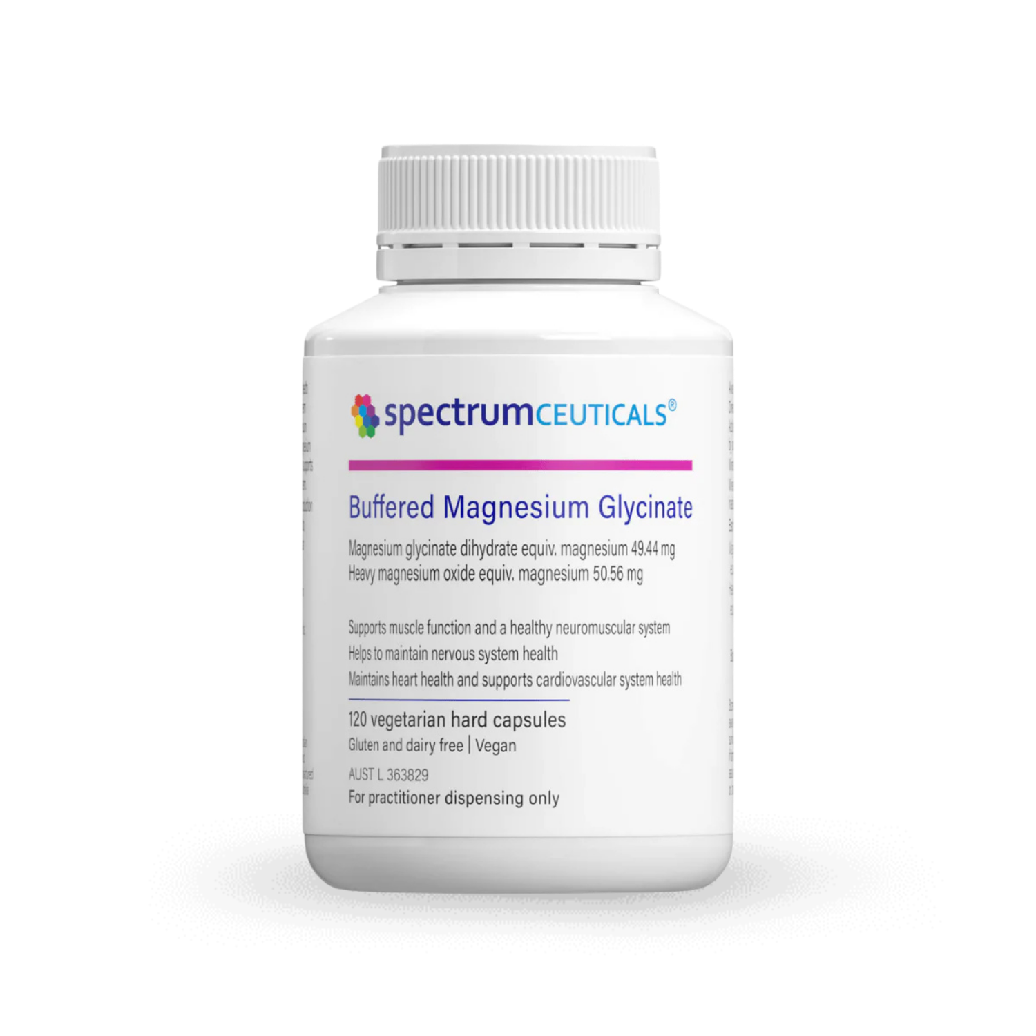 Spectrumceuticals Buffered Magnesium Glycinate 120 Capsules