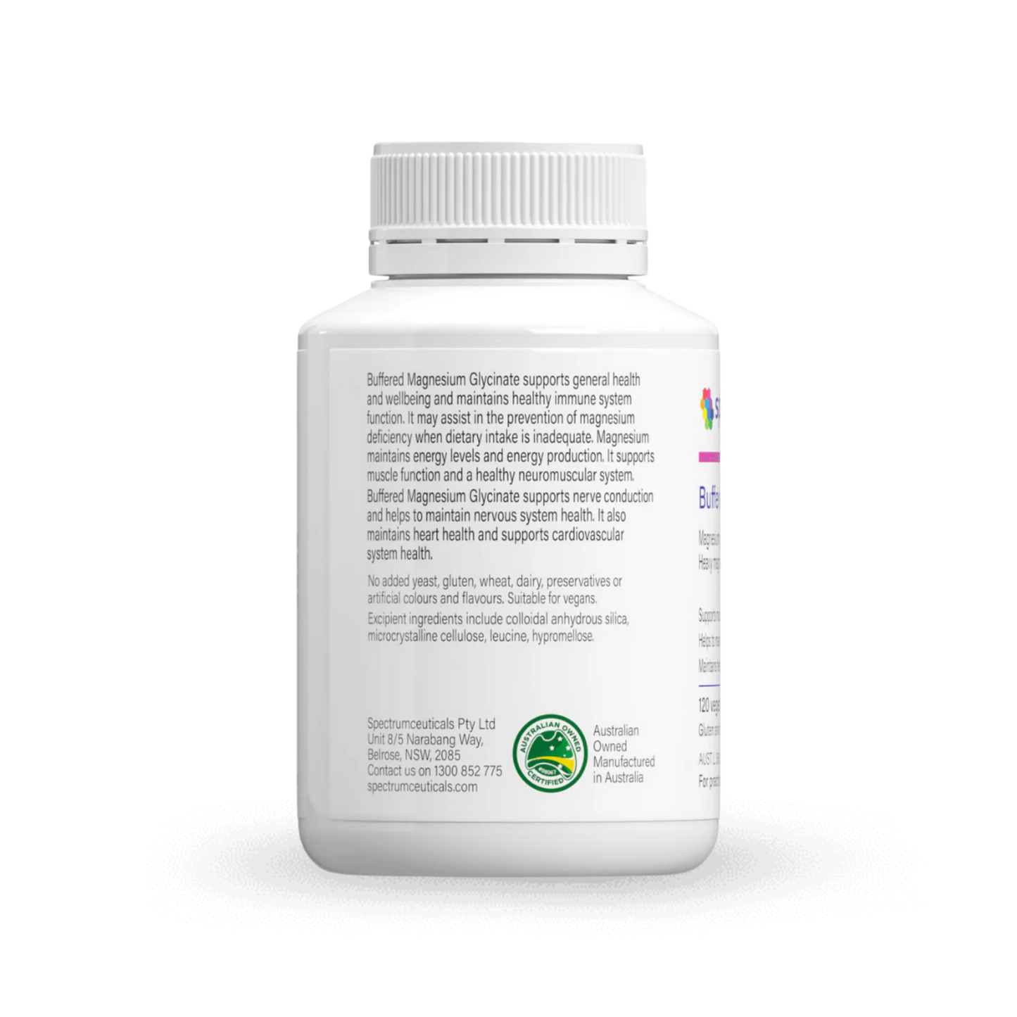 Spectrumceuticals Buffered Magnesium Glycinate 120 Capsules