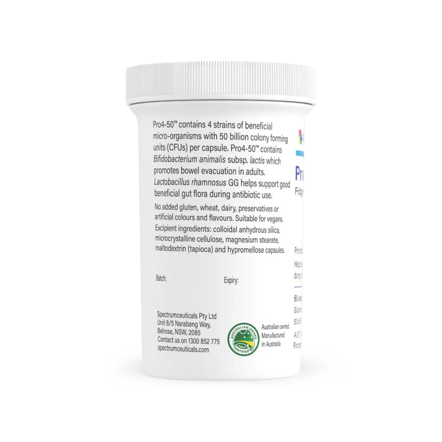 Spectrumceuticals Pro4-50 60 Capsules