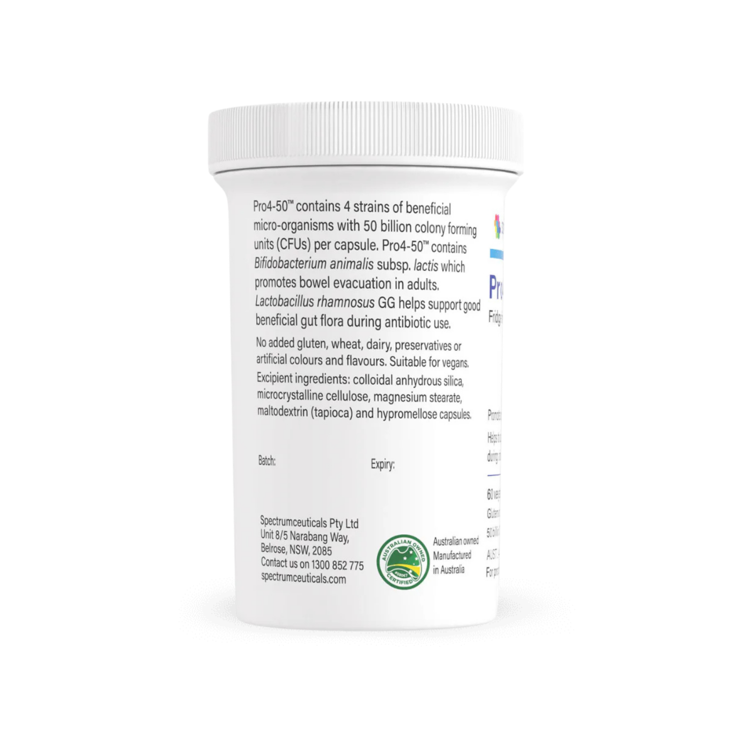 Spectrumceuticals Pro4-50 60 Capsules