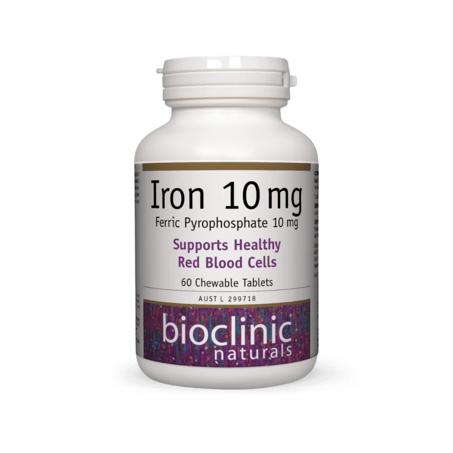 Bioclinic Naturals Iron 10 mg Tablets