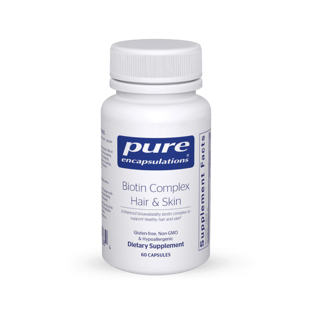 Pure Encapsulations Biotin Complex Hair & Skin 60 Capsules