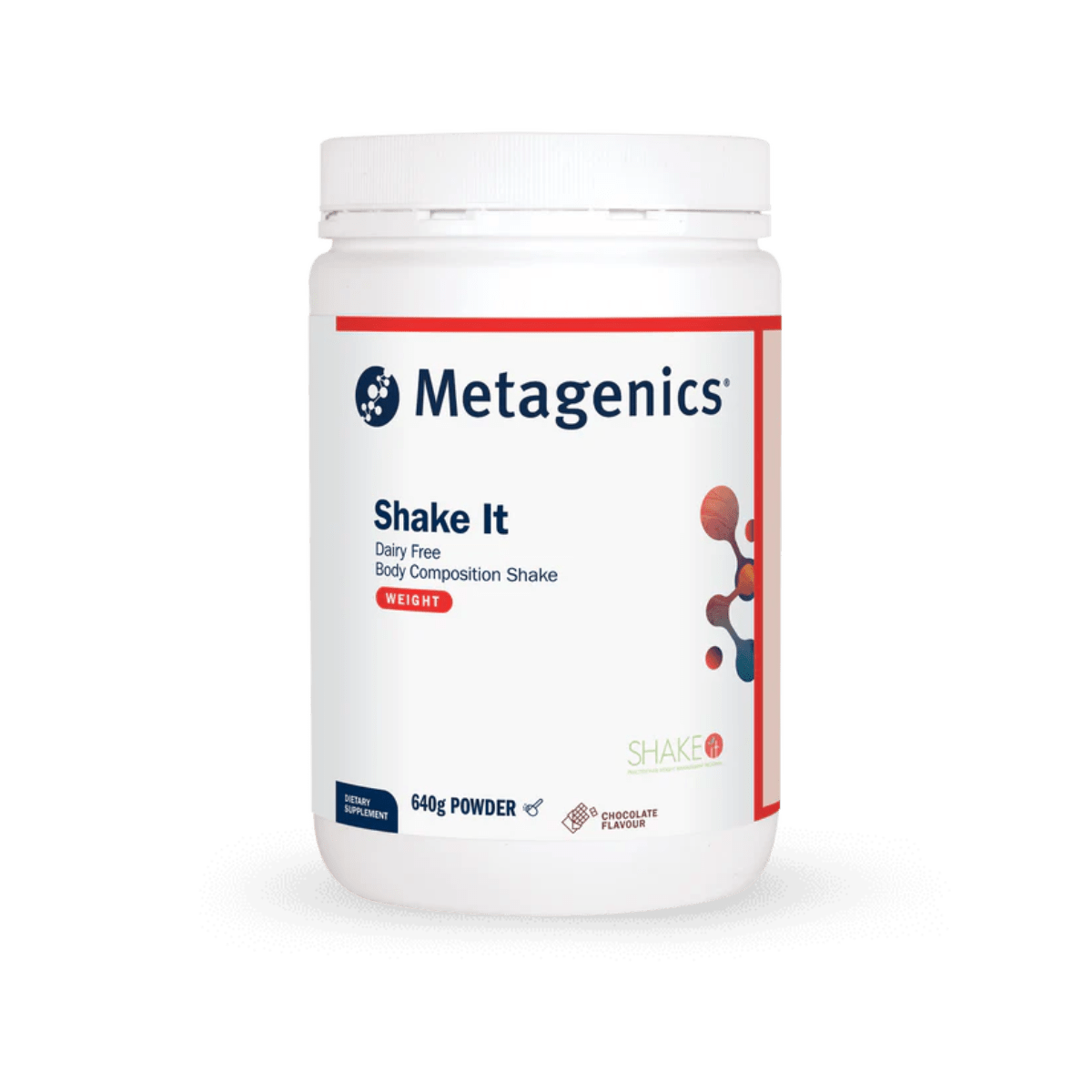 Metagenics Shake It Dairy free chocolate 640g