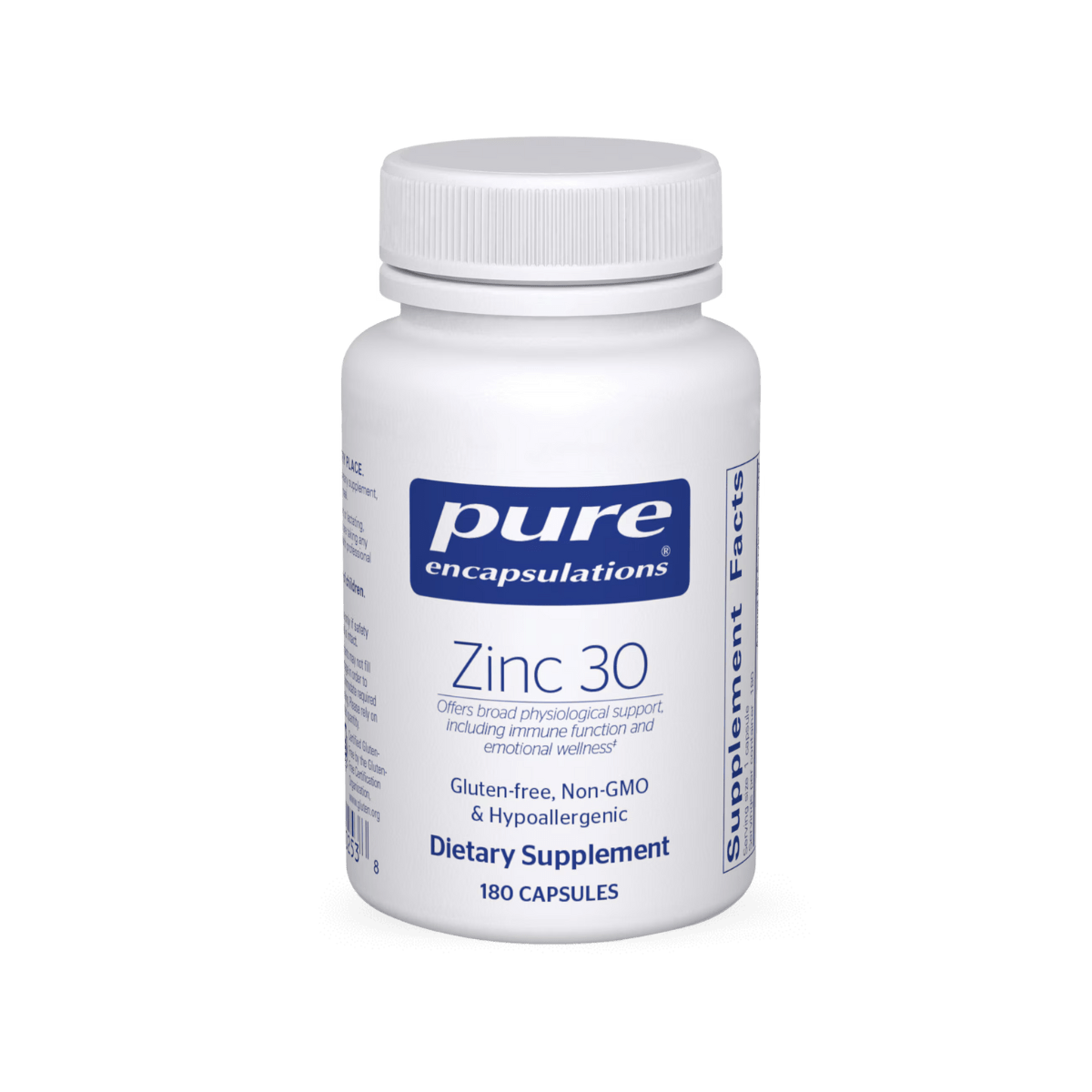 Pure Encapsulations Zinc 30 - 180 Capsules